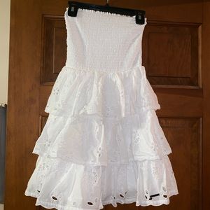 Abercrombie and Fitch strapless white dress